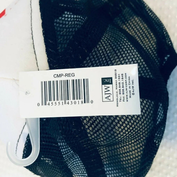 Surfware Hawaiian Classics Mens Black White Adjustable Trucker Hat Cap One Size - Picture 5 of 8